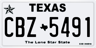 TX license plate CBZ5491
