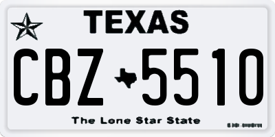 TX license plate CBZ5510