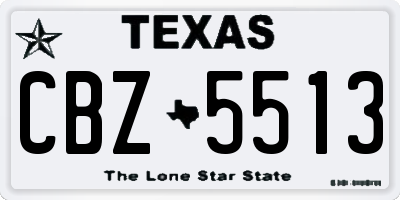 TX license plate CBZ5513