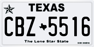 TX license plate CBZ5516