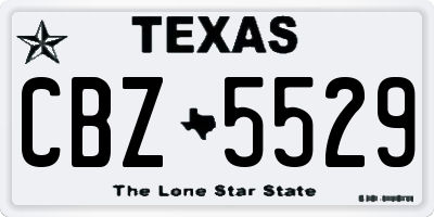 TX license plate CBZ5529