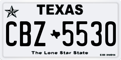 TX license plate CBZ5530