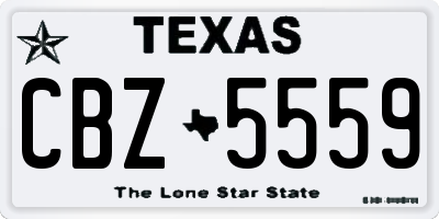 TX license plate CBZ5559