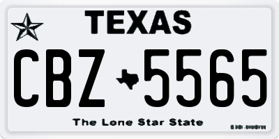 TX license plate CBZ5565