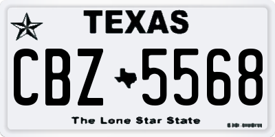 TX license plate CBZ5568