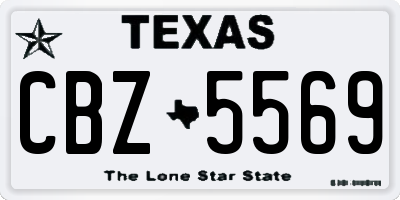 TX license plate CBZ5569