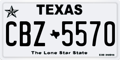 TX license plate CBZ5570