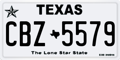 TX license plate CBZ5579