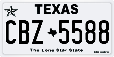 TX license plate CBZ5588