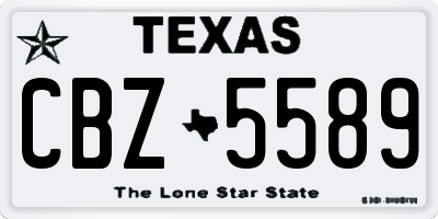 TX license plate CBZ5589