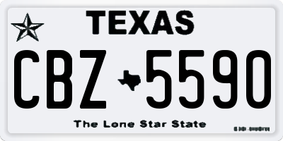 TX license plate CBZ5590