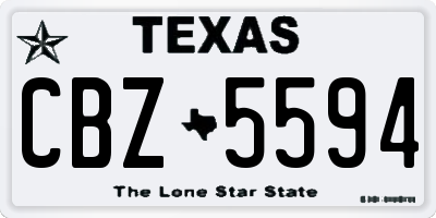 TX license plate CBZ5594