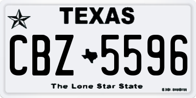TX license plate CBZ5596