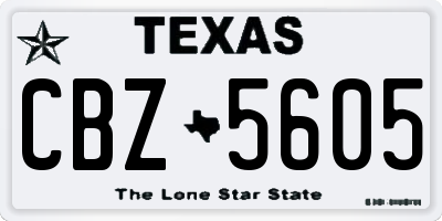 TX license plate CBZ5605