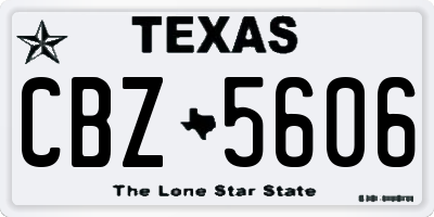 TX license plate CBZ5606