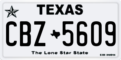 TX license plate CBZ5609
