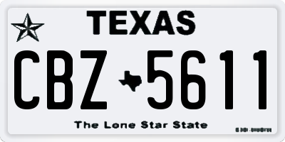 TX license plate CBZ5611