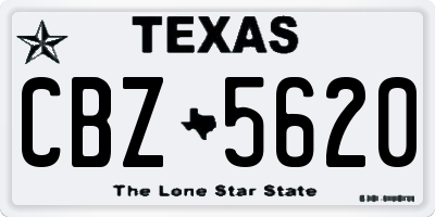 TX license plate CBZ5620
