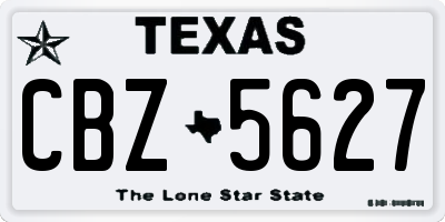 TX license plate CBZ5627