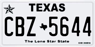 TX license plate CBZ5644