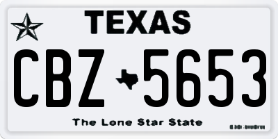TX license plate CBZ5653