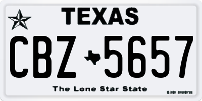 TX license plate CBZ5657