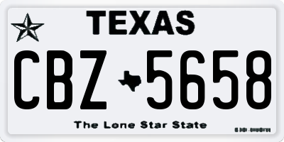 TX license plate CBZ5658