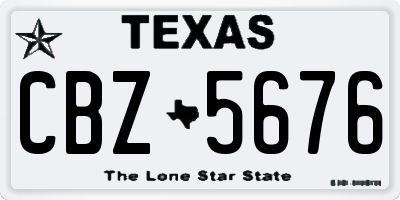 TX license plate CBZ5676