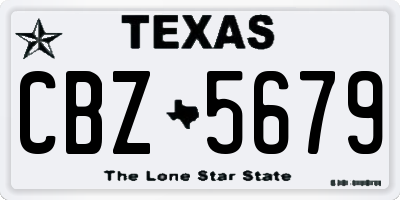 TX license plate CBZ5679