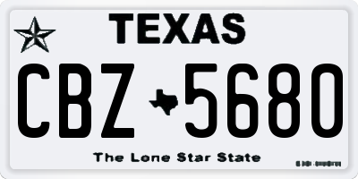 TX license plate CBZ5680