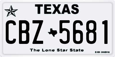 TX license plate CBZ5681