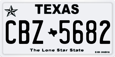 TX license plate CBZ5682