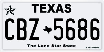TX license plate CBZ5686