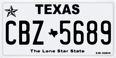 TX license plate CBZ5689