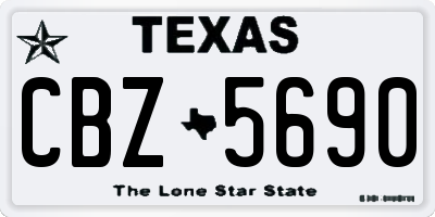 TX license plate CBZ5690