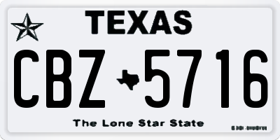 TX license plate CBZ5716