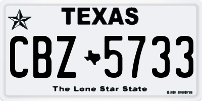 TX license plate CBZ5733