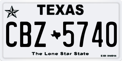 TX license plate CBZ5740