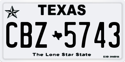 TX license plate CBZ5743