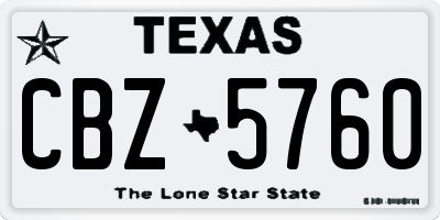 TX license plate CBZ5760