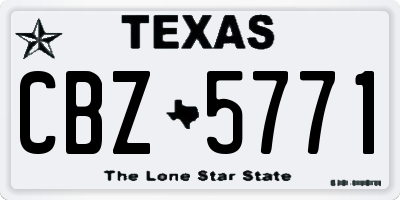 TX license plate CBZ5771