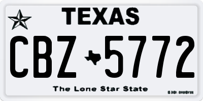 TX license plate CBZ5772