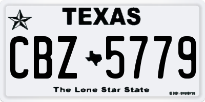 TX license plate CBZ5779