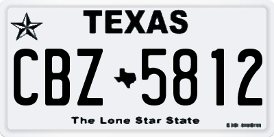 TX license plate CBZ5812