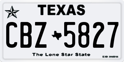 TX license plate CBZ5827