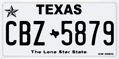 TX license plate CBZ5879