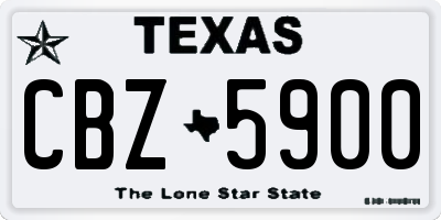 TX license plate CBZ5900