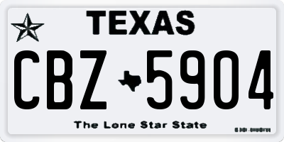 TX license plate CBZ5904