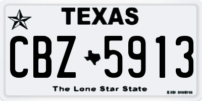 TX license plate CBZ5913
