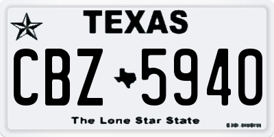 TX license plate CBZ5940